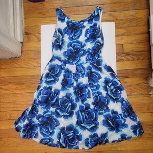 Anthropologie Porridge Rosebloom sleeveless fit&flare midi dress EUC